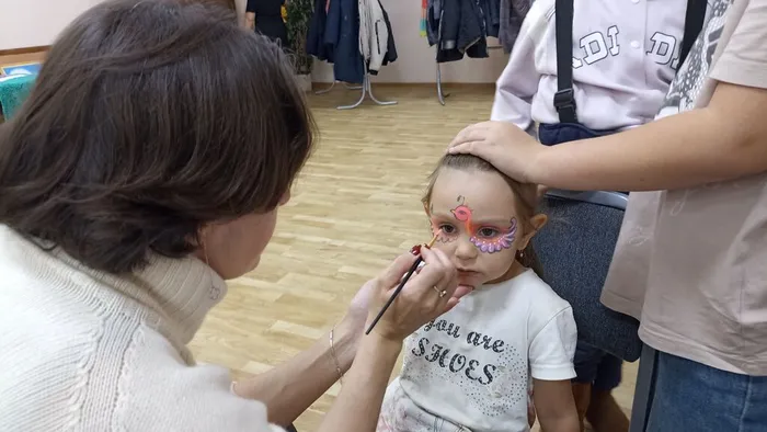 аквагрим для детей, акция Ночь искусств.