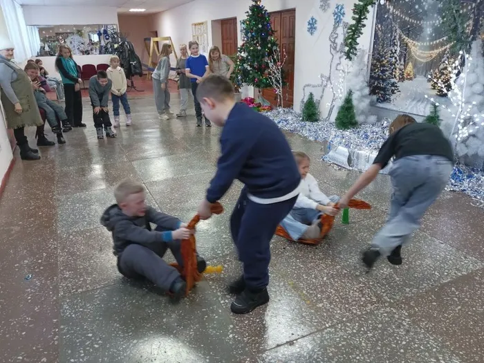 игра - прокати на санях