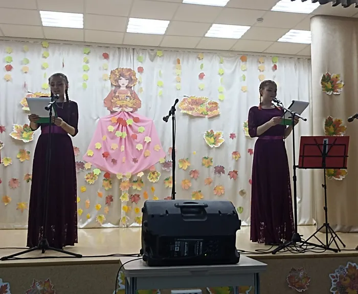 ведущие ведут концертную программу