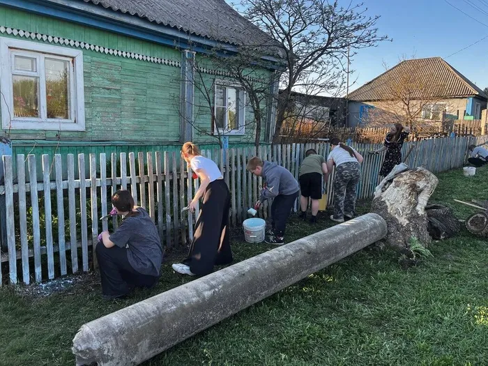 Покраска забора